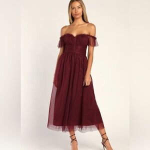 Lulu’s Regal Radiance Tulle Bustier Dress